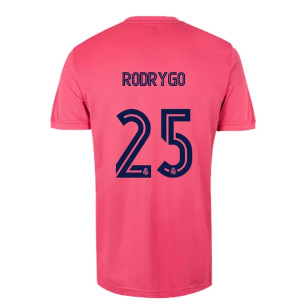 Camiseta Real Madrid Replica Segunda Ropa NO.25 Rodrygo 2020/21 Rosa